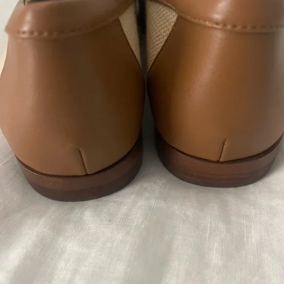 J. Crew woven raffia tan penny loafers . NWOT size 7.5 - Picture 4 of 6